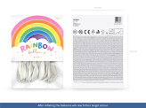 Ballons Rainbow 30 cm, métallisés, blanc (1 pqt. / 10 pc.)