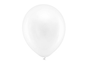 Rainbow Ballons 30cm, metallisiert, weiß (1 VPE / 10 Stk.)