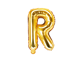 Ballon Mylar lettre ''R'', 35cm, or