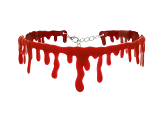 Blutiger Choker, 35 cm, Rot