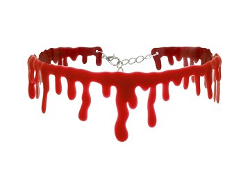 Blutiger Choker, 35 cm, Rot