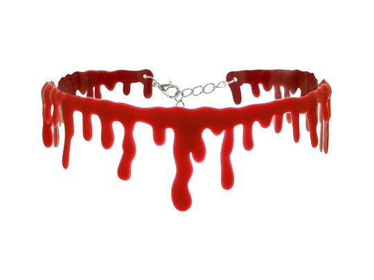 Blutiger Choker, 35 cm, Rot