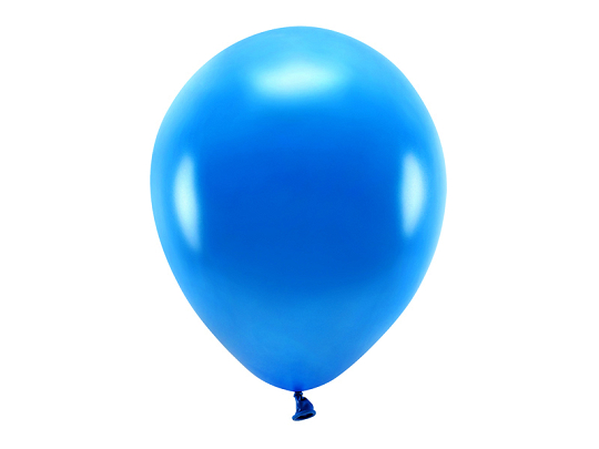 Ballons Eco 30 cm, métallisés, bleu marine (1 pqt. / 10 pc.)