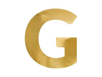 Litera lustrzana ''G'', złoty, 54x61 cm