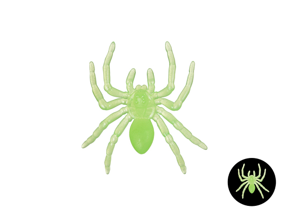 Small glow-in-the-dark spiders (1 pkt / 10 pc.)