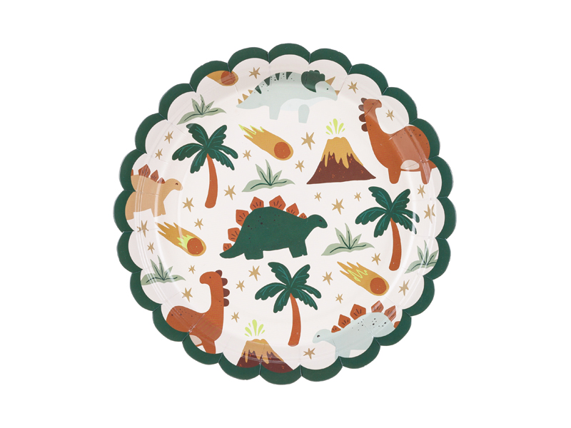 Tallrikar – Dinosaurier – mix – 18 cm – 6-pack
