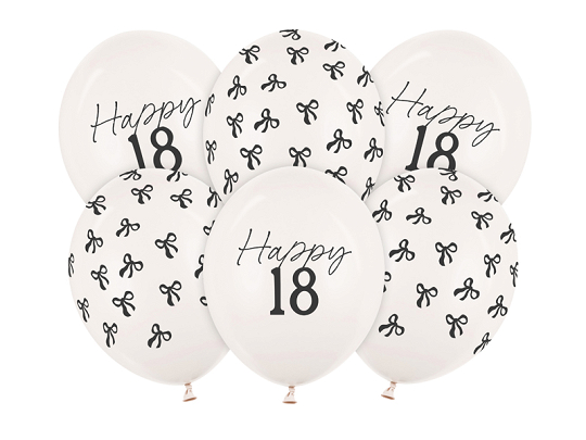Balony 30 cm, 18, Pastel Off-white (1 op. / 6 szt.)
