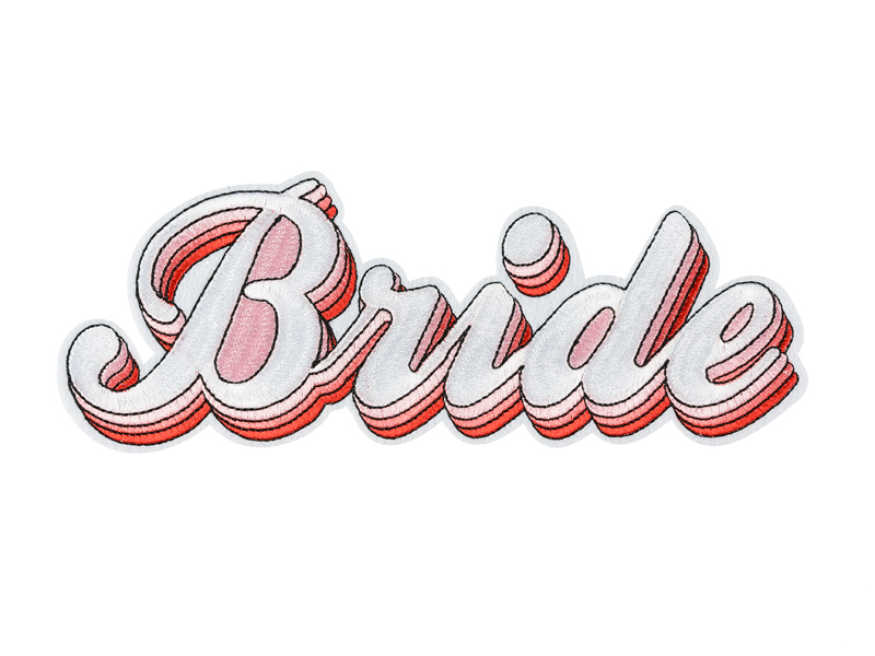 Tygmärke – Bride – mix – 22x8 cm