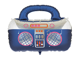 Balon foliowy Boombox, 98x70.5 cm, granatowy