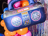 Balon foliowy Boombox, 98x70.5 cm, granatowy