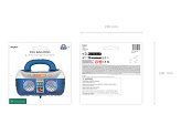Balon foliowy Boombox, 98x70.5 cm, granatowy
