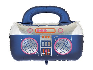 Balon foliowy Boombox, 98x70.5 cm, granatowy