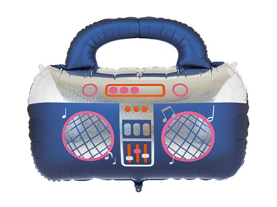 Balon foliowy Boombox, 98x70.5 cm, granatowy