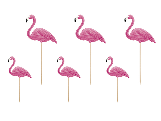 Caketopper Aloha - Flamingos, 15-23,5cm (1 VPE / 6 Stk.)