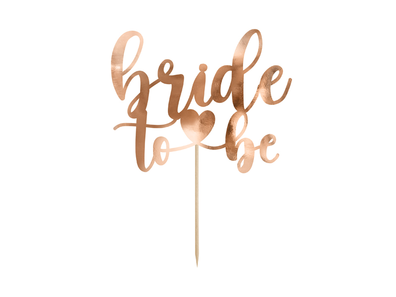 Tårttoppers – Bride To Be – roseguld – 17.5 cm