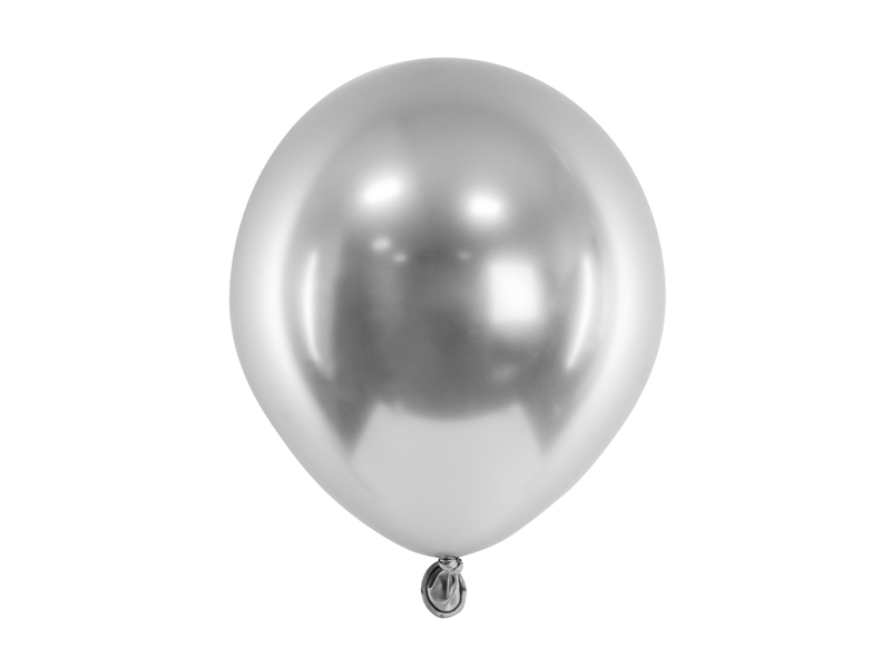 Latexballong Glossy – silver – 12 cm – Ballonger