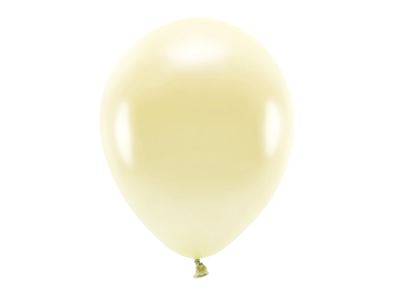 Latexballong ECO – metallisk – halmgul – 30 cm – 10-pack