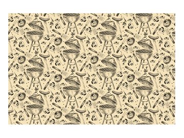 Nappe en papier Grill, assorti, 180x120 cm