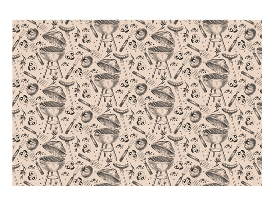 Paper tablecloth Grill, mix, 180x120 cm