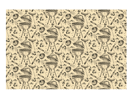 Nappe en papier Grill, assorti, 180x120 cm