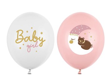 Balloons 30 cm, Baby girl, mix (1 pkt / 50 pc.)