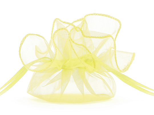 Organza pouches, light yellow, 26cm (1 pkt / 20 pc.)