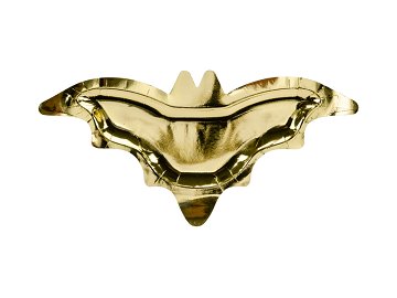 Paper plates Bat, gold, 37.5x18.5cm (1 pkt / 6 pc.)