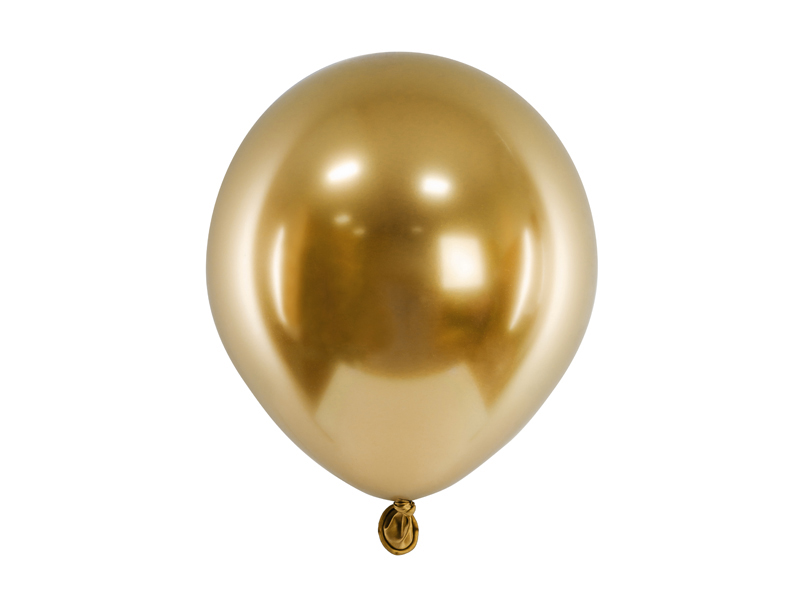 Latexballong Glossy – guld – 12 cm