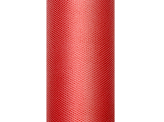 Tulle Plain, red, 0.3 x 9m