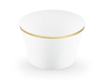 Muffinförmchen, 4,8x7,6x4,6cm, weiß (1 VPE / 6 Stk.)