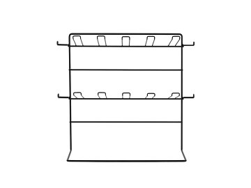 Ekspozytor metalowy mały, 43x20,5x41 cm, czarny