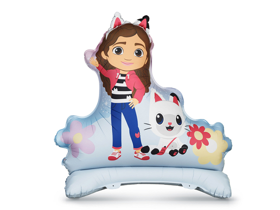 Ballon en aluminium debout Gabby et la Maison, 92x90,5 cm, assorti