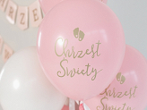 Balony Eco 33 cm,  Chrzest Święty, rumiany różowy (1 op. / 6 szt.)