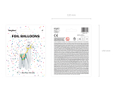 Ballon en Mylar Lama, 39x61cm, mélange
