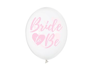 Balloons 30cm, Bride to be, Crystal Clear (1 pkt / 50 pc.)