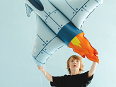 Foil balloon Jet, 91x114.5 cm, blue