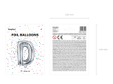 Foil Balloon Letter ''D'', 35cm, silver