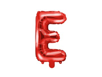 Balon foliowy Litera ''E'', 35cm, czerwony