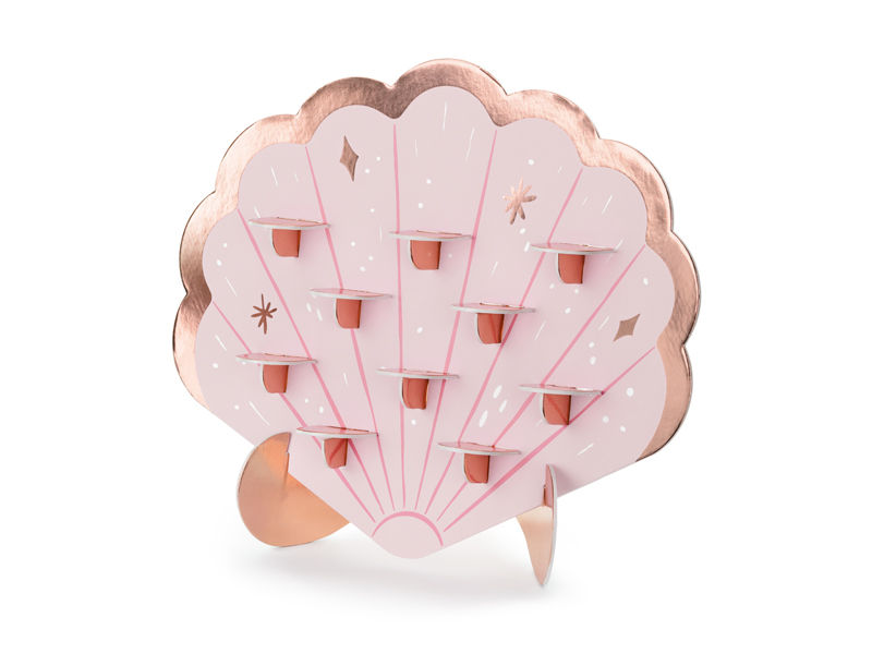 Serveringsdisplay – rosa – 43x38 cm