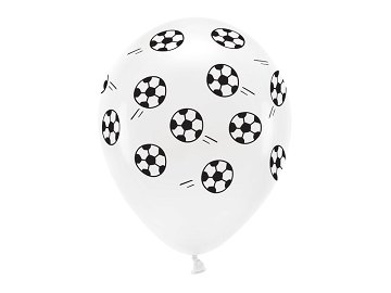Pastel Eco Balloons 33 cm, Footballs (1 pkt / 6 pc.)
