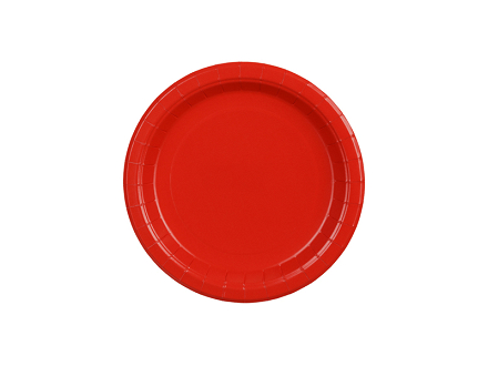 Talerzyki papierowe, czerwony, 18cm