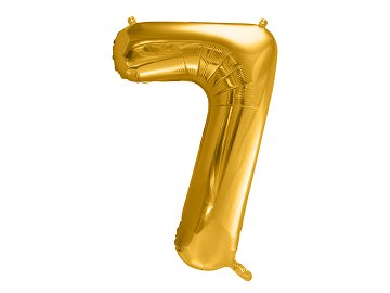 Folienballon Ziffer ''7'', 86cm, gold