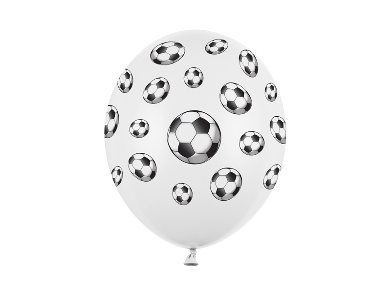 Latexballong – Fotbollar – pastell – 30 cm