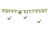 Banner Happy Birthday Jurassic World, 45x165 cm, mix