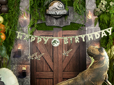 Banner Happy Birthday Jurassic World, 45x165 cm, mix