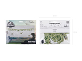 Banner Happy Birthday Jurassic World, 45x165 cm, mix