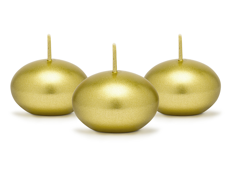 Ljushållare – metallisk – guld – 4 cm – 50-pack