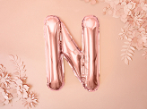 Folienballon Buchstabe ''N'', 35cm, roségold