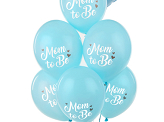 Balloons 30 cm, Mom to Be, Pastel Light Blue (1 pkt / 50 pc.)