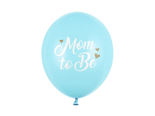Balloons 30 cm, Mom to Be, Pastel Light Blue (1 pkt / 50 pc.)